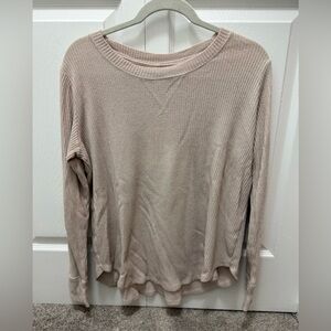 Abercrombie & Fitch Cream Ribbed Knit Top